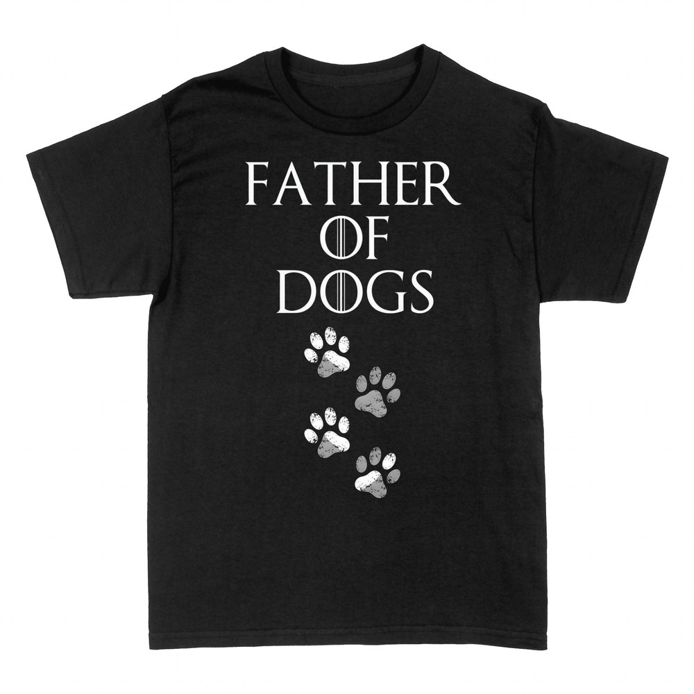 T-shirts: Father of Dogs - Paw Print Fan