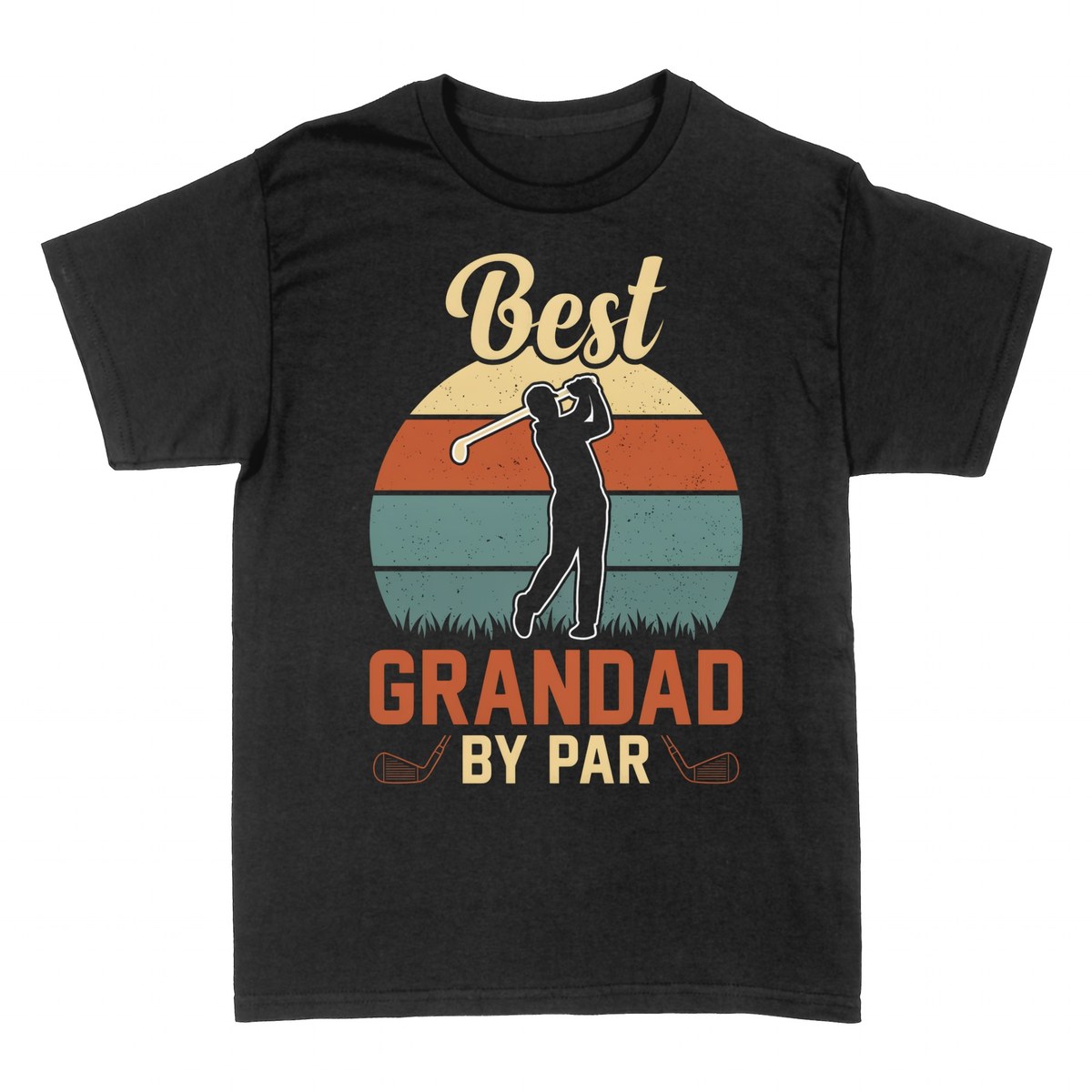 T-shirts: Best Grandad By Par Golf Retro Sunset