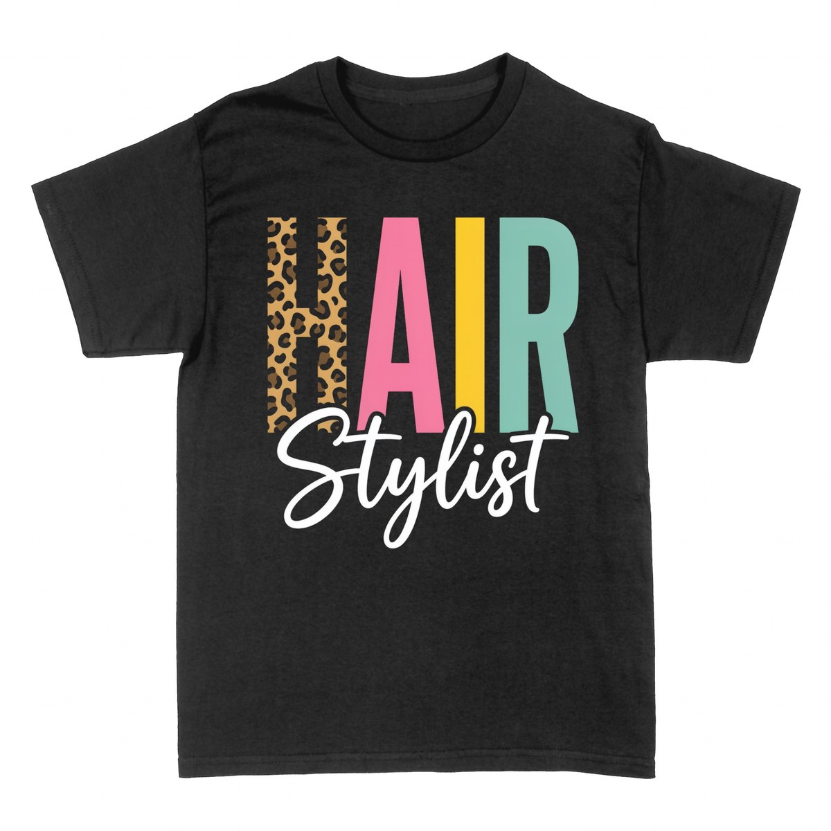 T-shirts: Hair Stylist Leopard Print Colorful