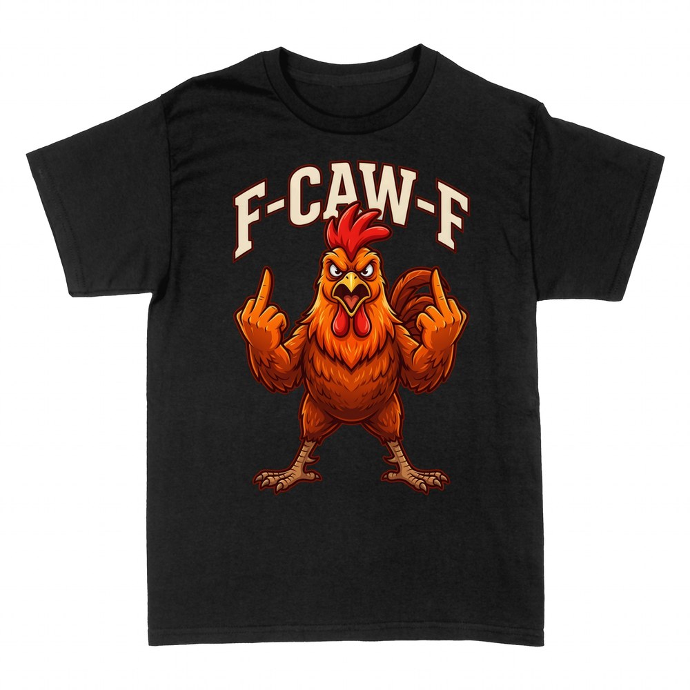 T-shirts: F-Caw-F Angry Rooster Middle Finger