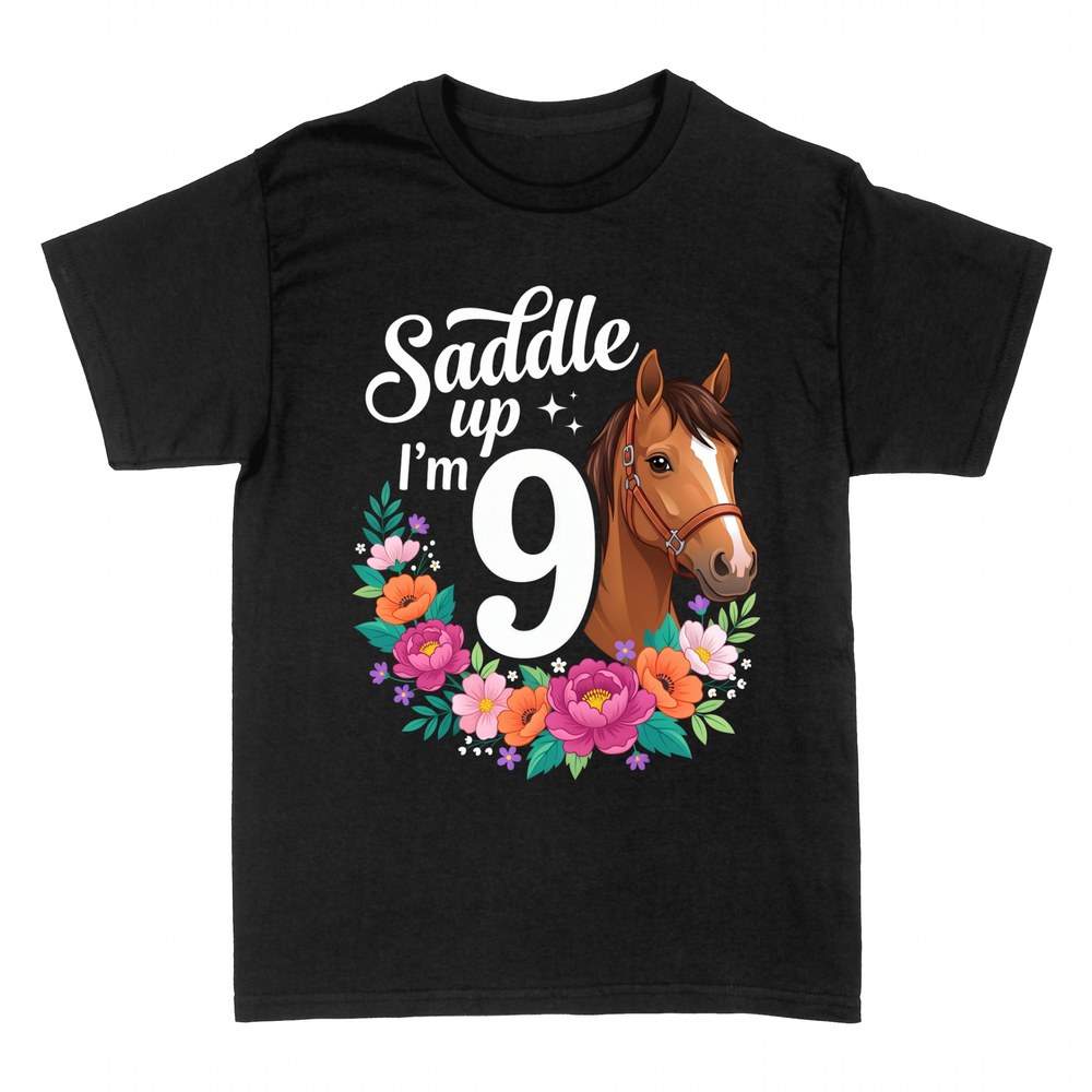 T-shirts: Saddle Up I'm 9 Horse Birthday Girl