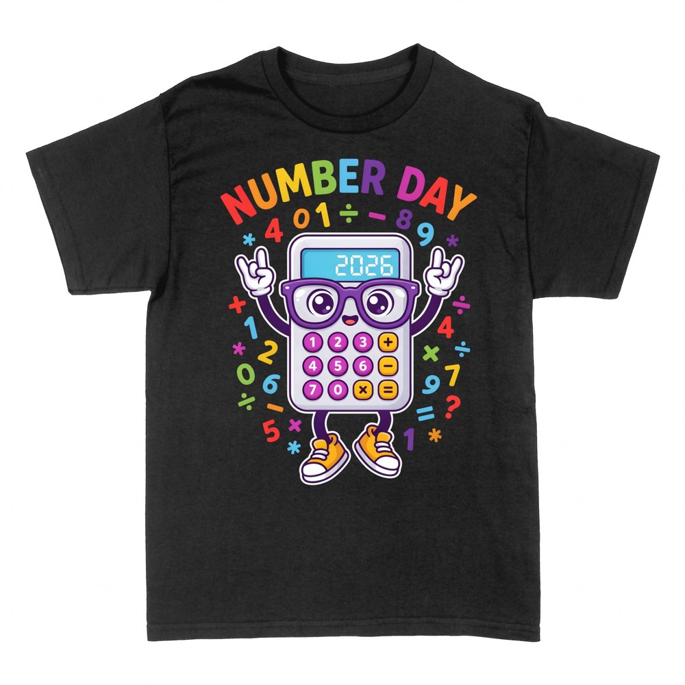T-shirts: Number Day Cute Calculator 2026