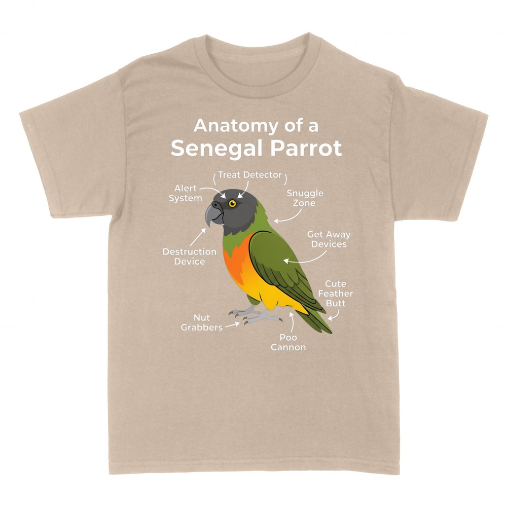 T-shirts: Anatomy of a Senegal Parrot
