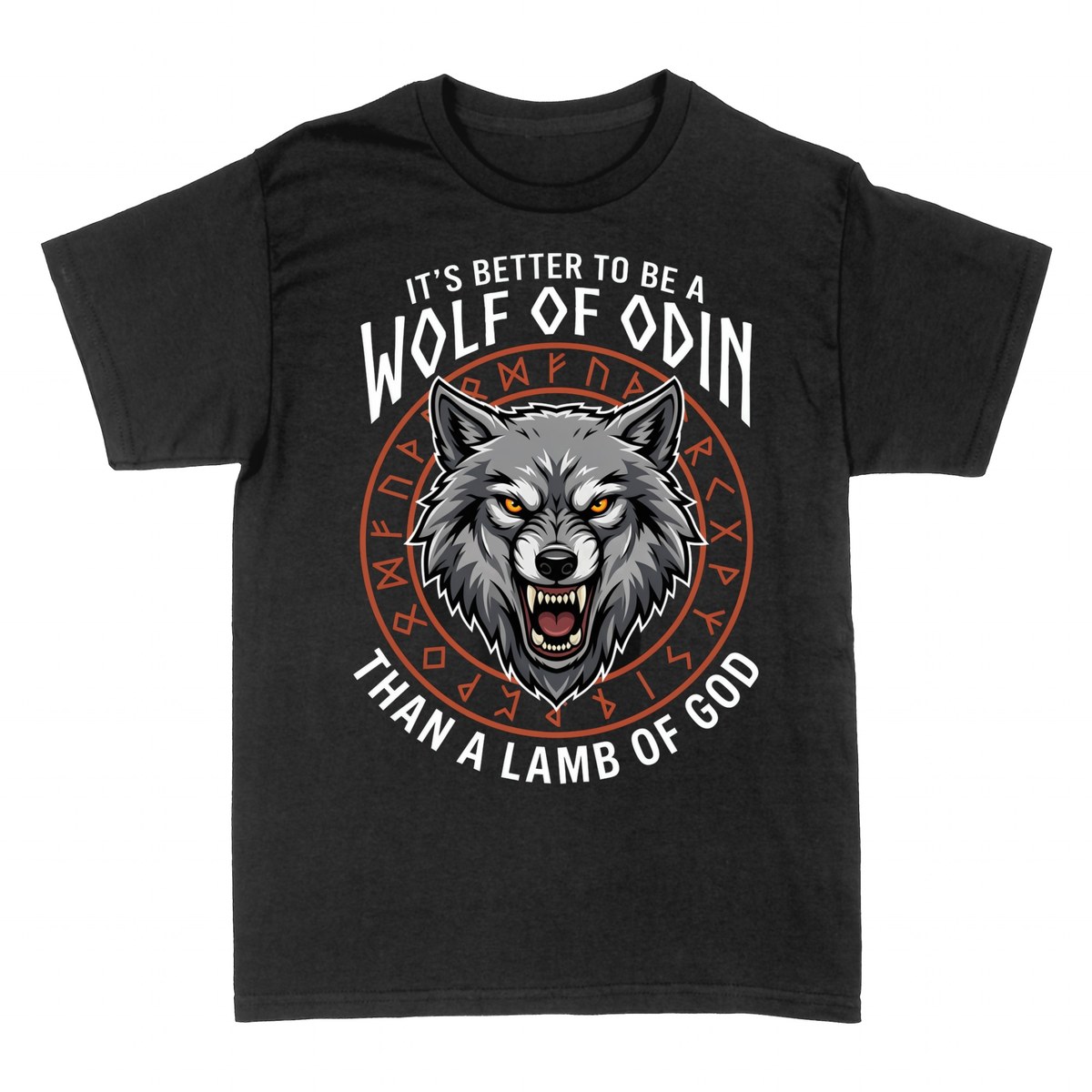 T-shirts: Wolf of Odin - Norse Runes Viking