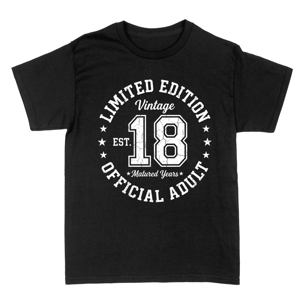 T-shirts: Limited Edition Vintage 18 Official Adult