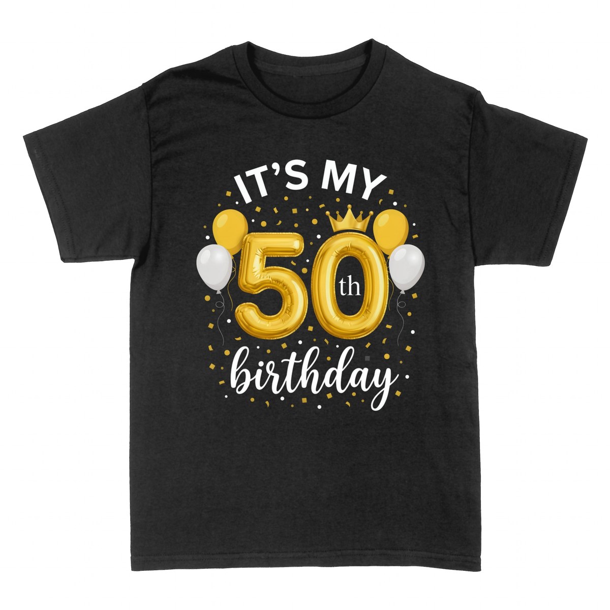 T-shirts: It's My 50th Birthday Crown & Balloons