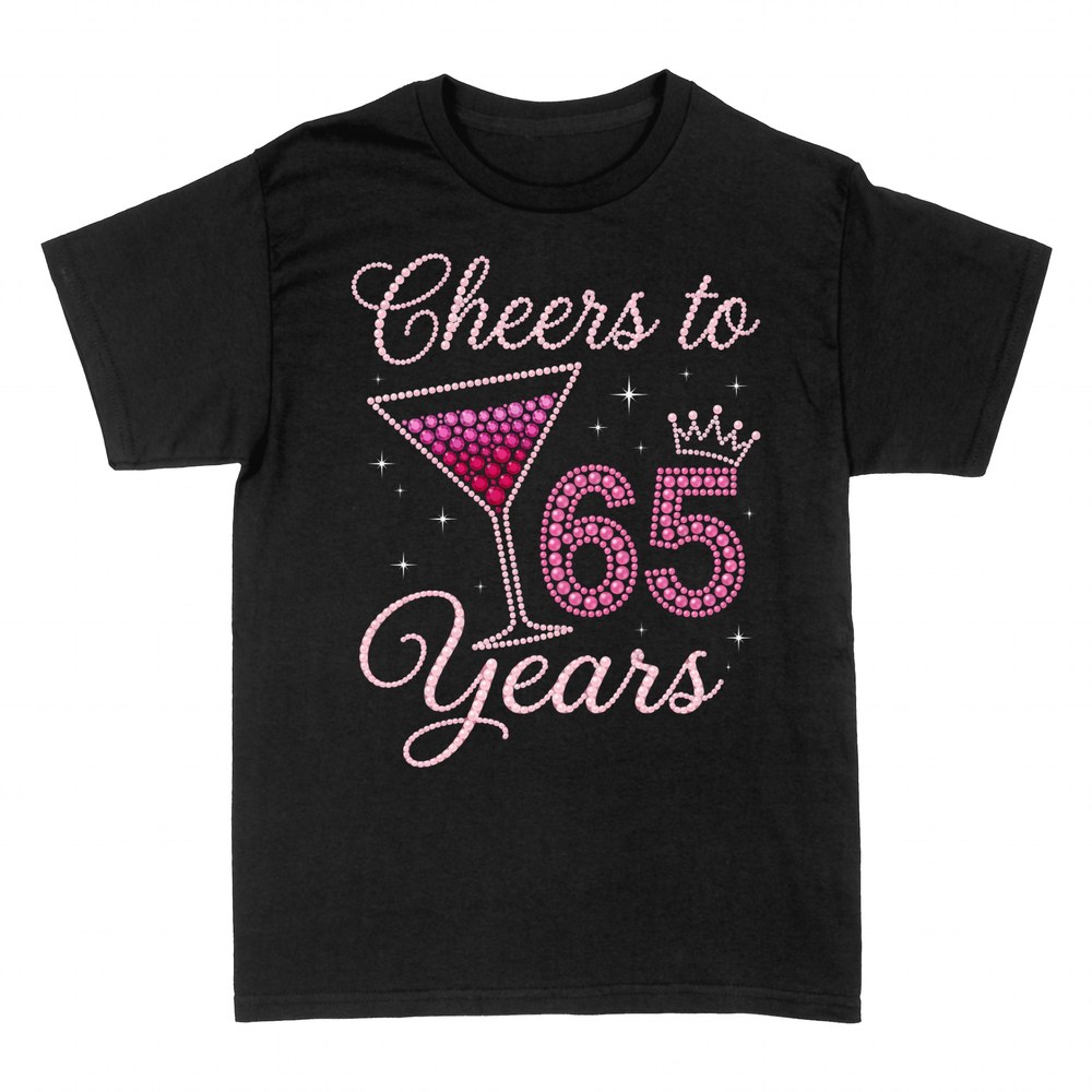 T-shirts: Cheers to 65 Years Crown & Cocktail