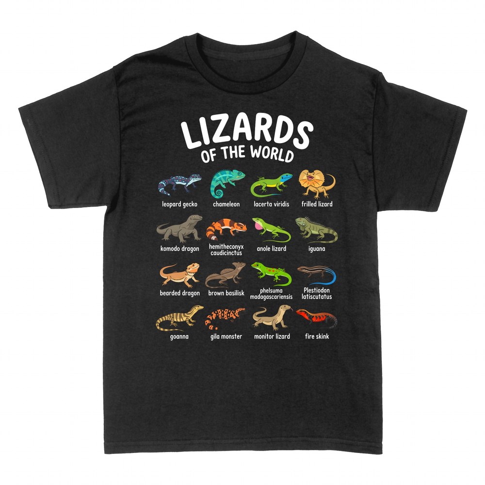 T-shirts: Lizards of the World Chart