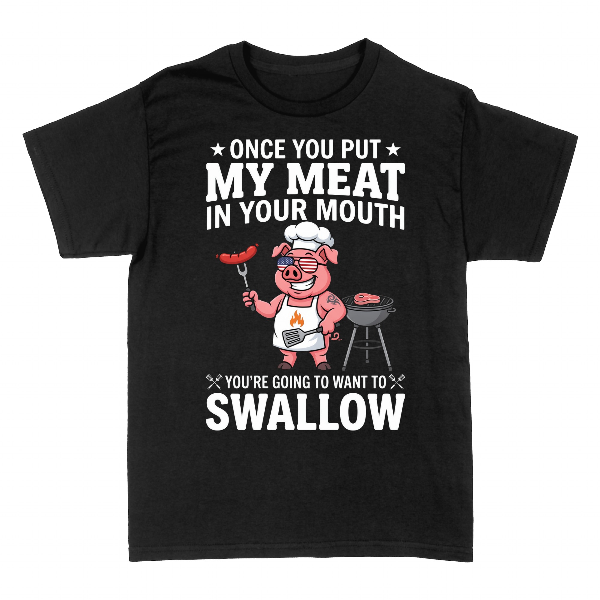 T-shirts: Funny BBQ Pig Chef Grilling Humor