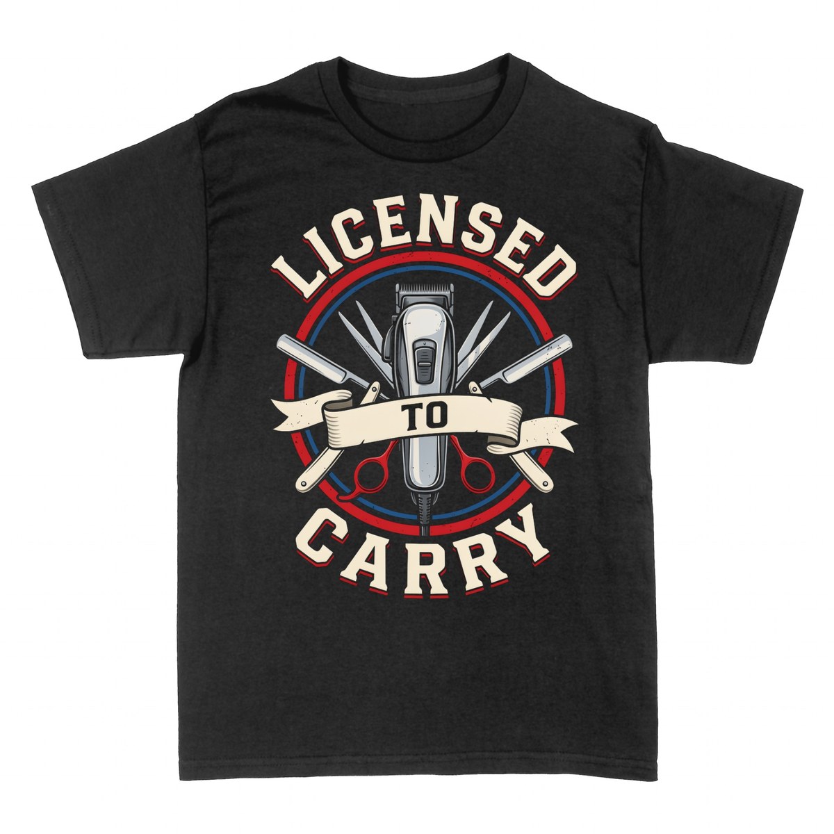 T-shirts: Licensed to Carry - Barber Edition