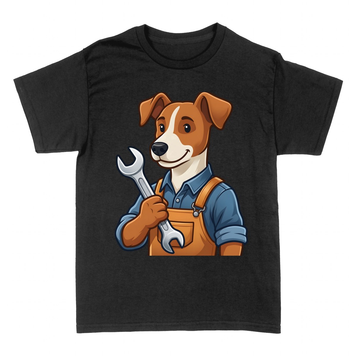 T-shirts: Mechanic Dog with Wrench