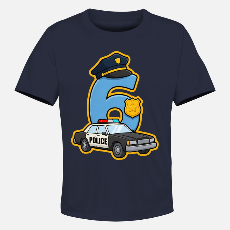 T-shirts: Police Number 6 - Birthday or Police Anniversary