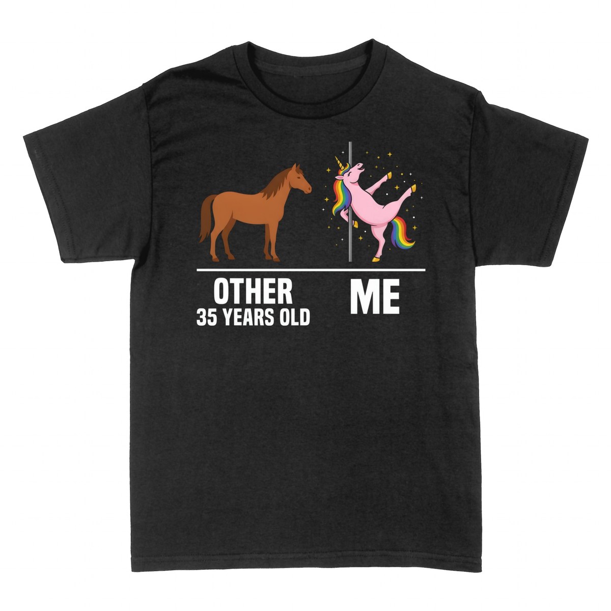 T-shirts: Funny Unicorn Pole Dance 35th Birthday