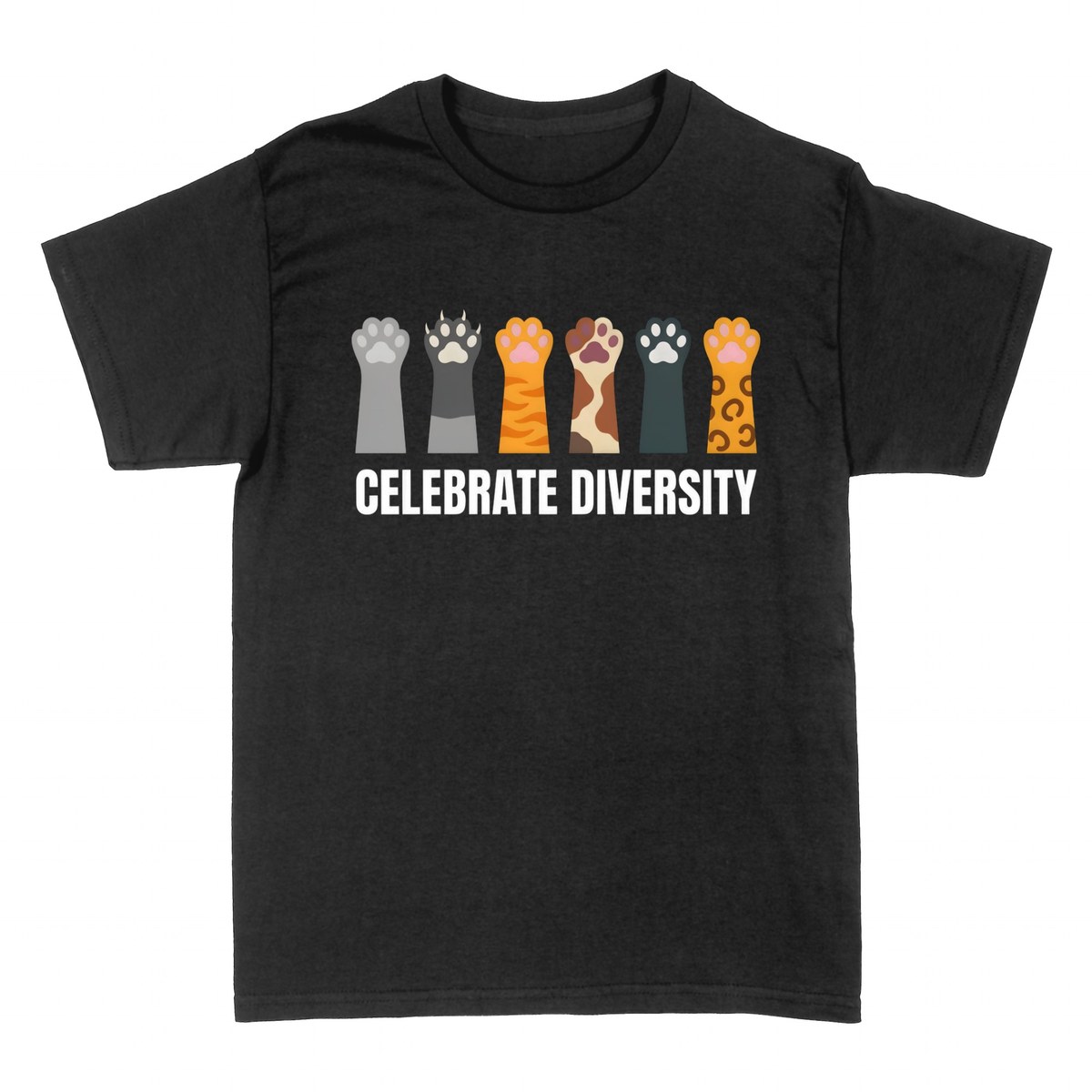 T-shirts: Celebrate Diversity - Cat Paws
