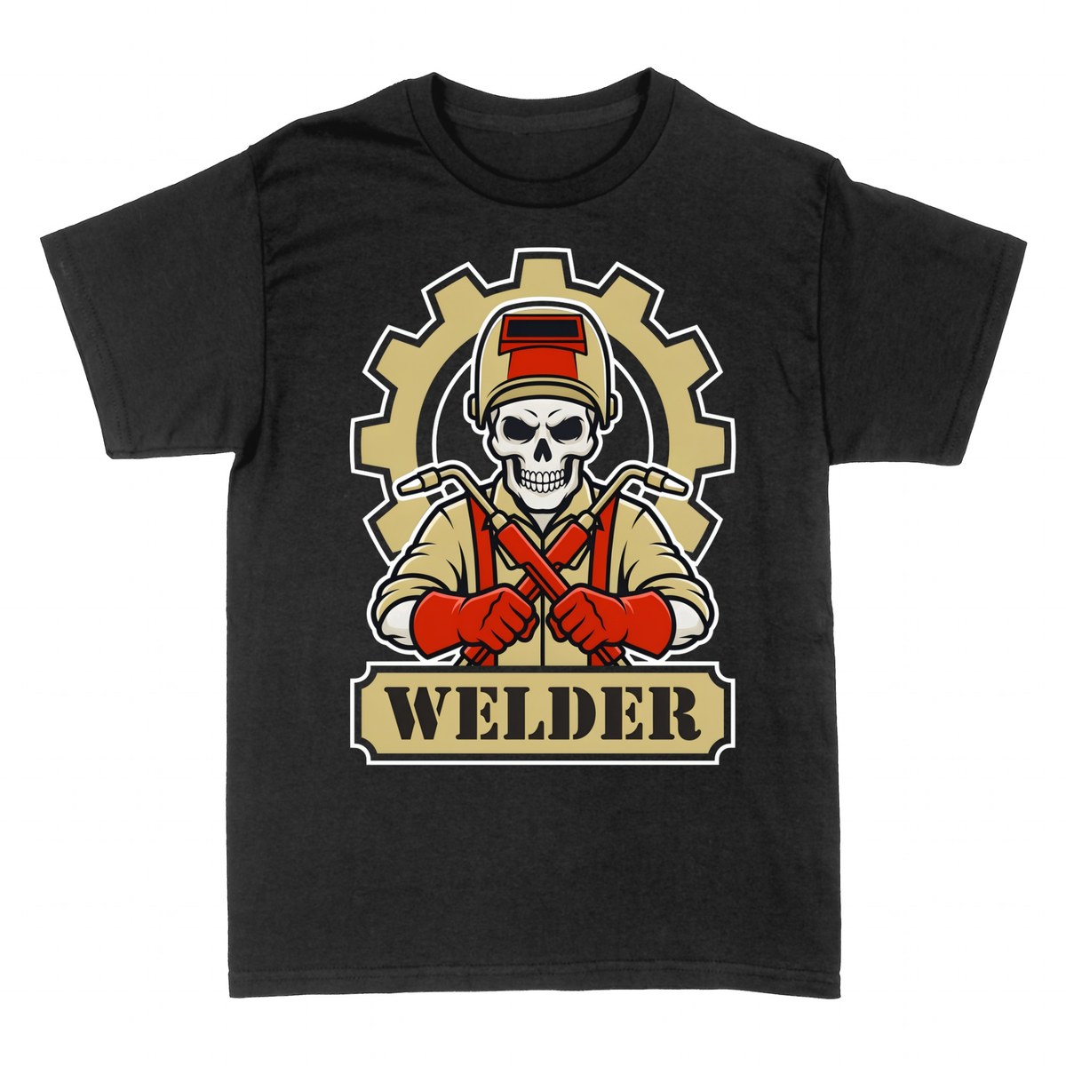 T-shirts: Skull Welder Gear Mascot