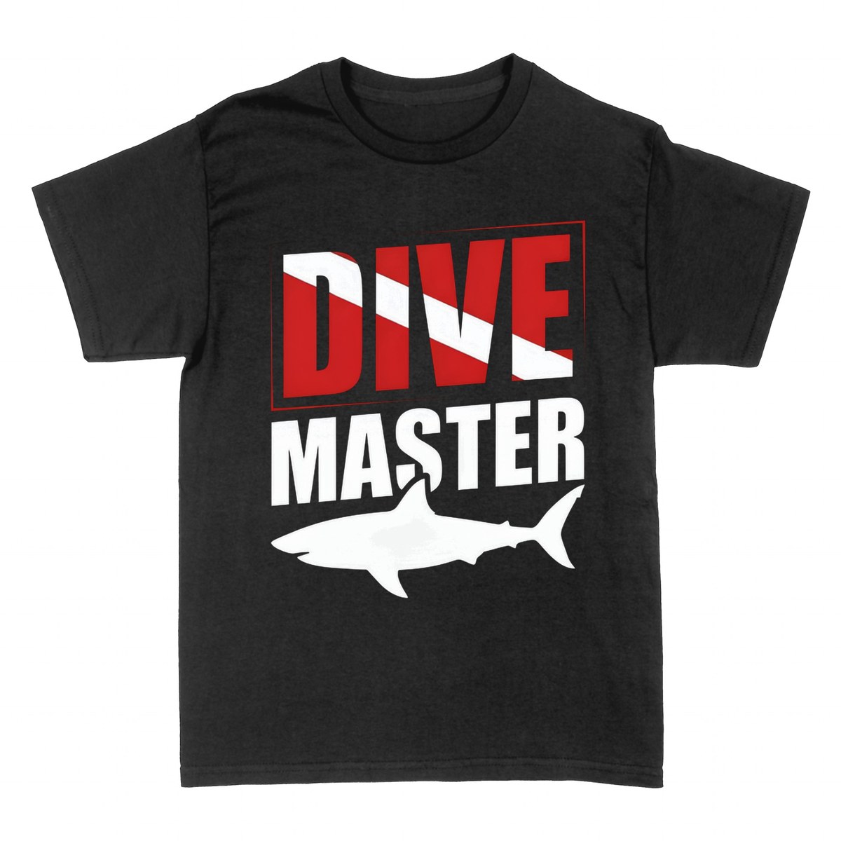 T-shirts: Dive Master - Scuba Diving Flag & Shark