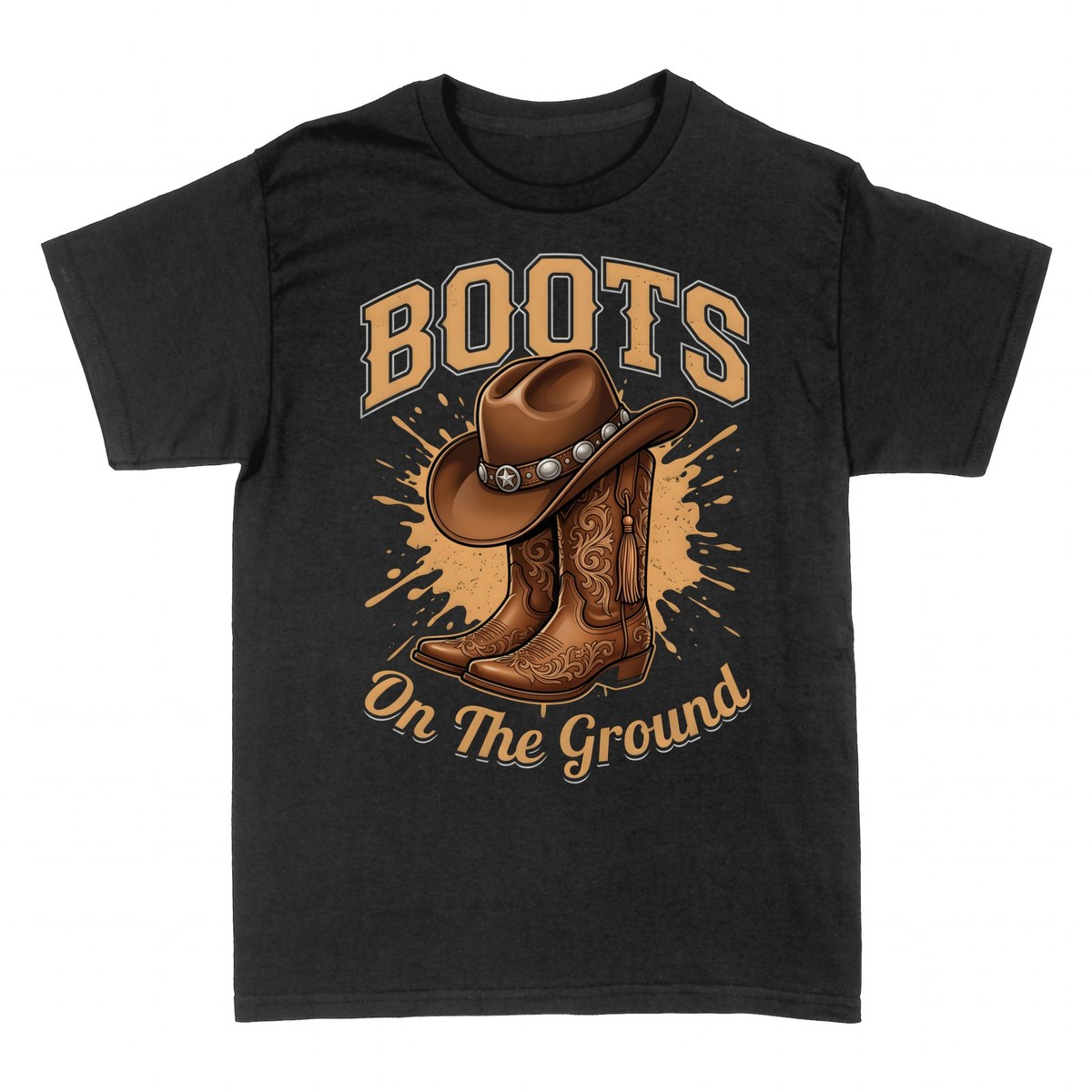 T-shirts: Boots On The Ground - Western Cowboy