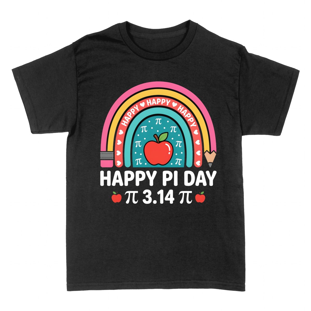 T-shirts: Happy Pi Day Rainbow 3.14