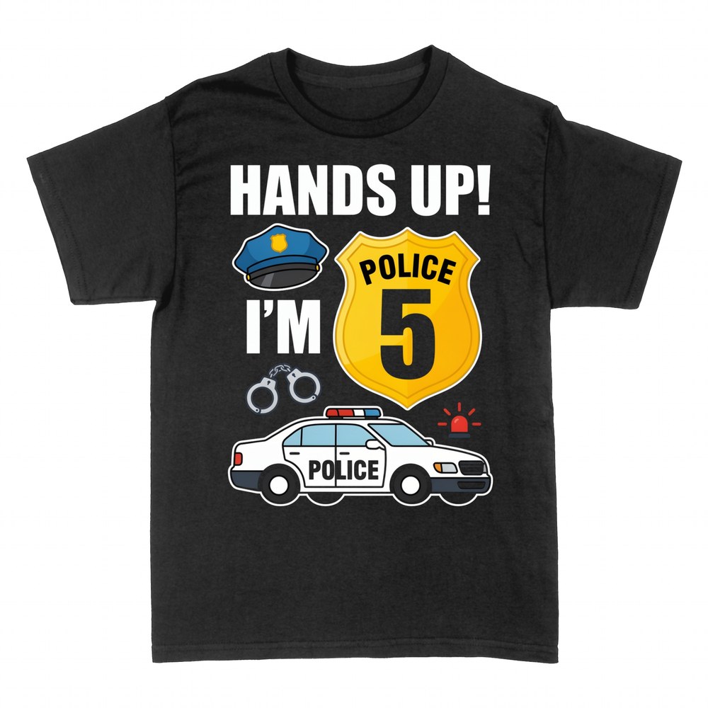 T-shirts: Hands Up I'm 5 Police Birthday