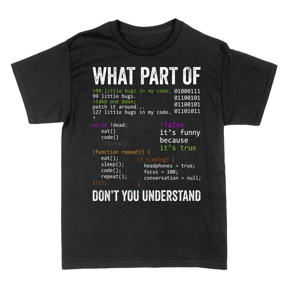 T-shirts: What Part Of Code Don't You Understand