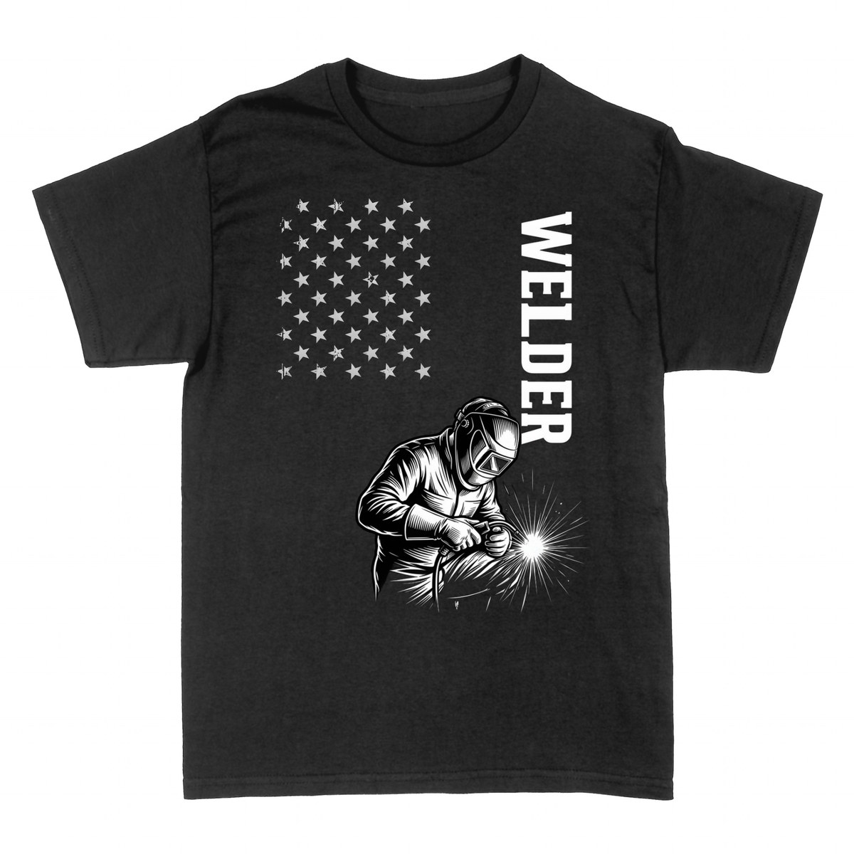 T-shirts: American Flag Welder