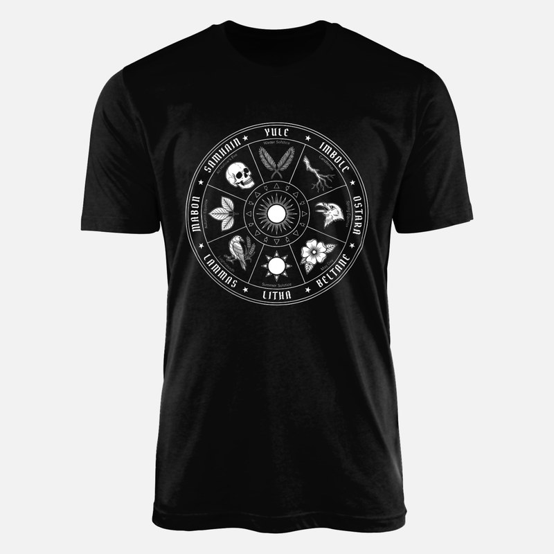 T-shirts: Pagan Wheel of the Year Sabbat Calendar