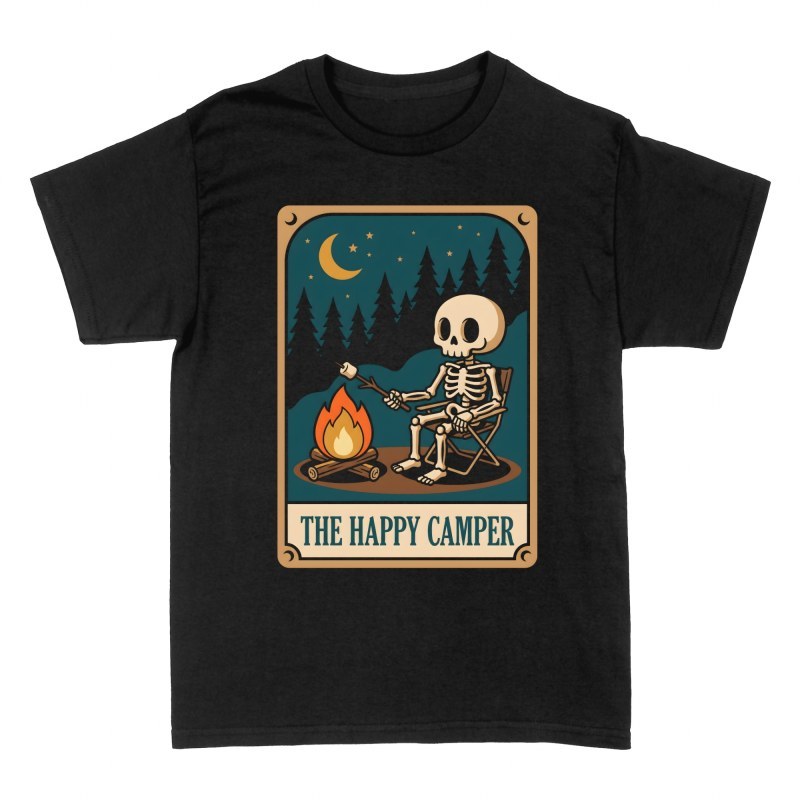 T-shirts: The Happy Camper Skeleton Tarot