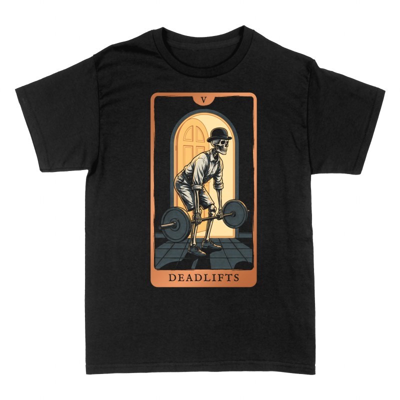 T-shirts: Deadlifts Tarot Card Skeleton