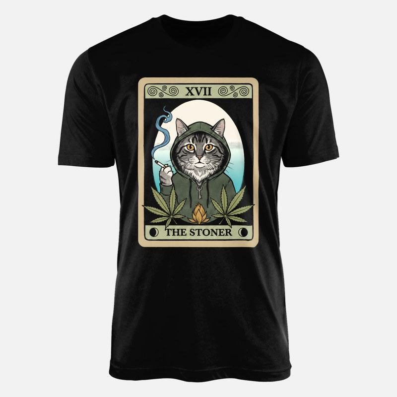 T-shirts: XVII The Stoner Tarot Cat