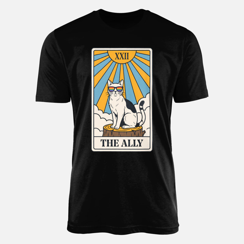 T-shirts: The Ally LGBT Cat Tarot Card