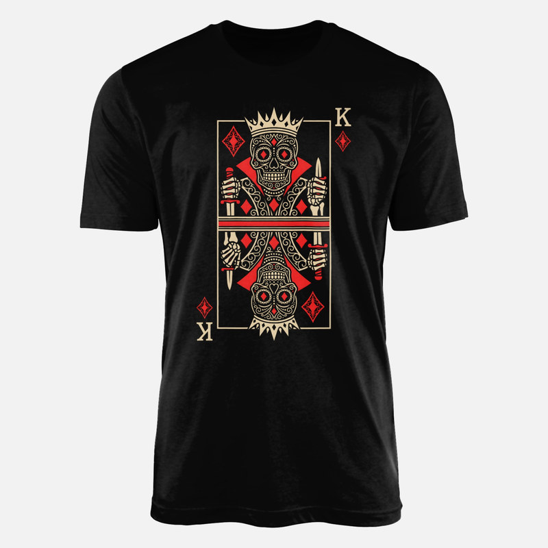 T-shirts: Sugar Skull King of Diamonds