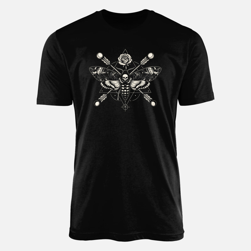 T-shirts: Death's-head Moth and Rose
