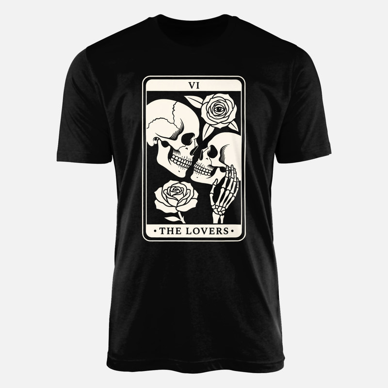 T-shirts: The Lovers Tarot Skulls