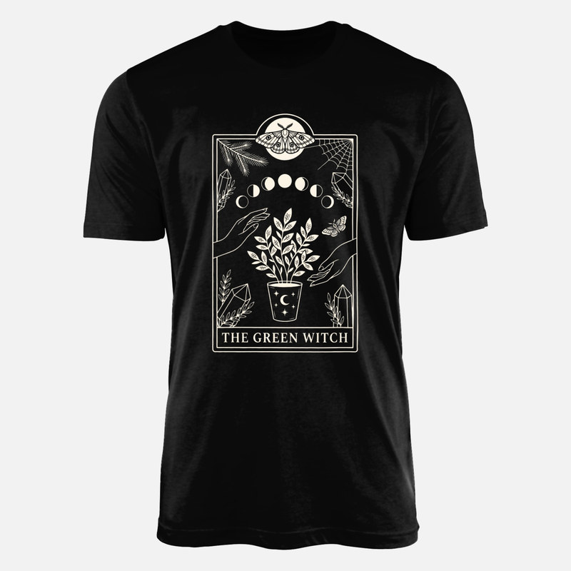 T-shirts: The Green Witch Tarot Card