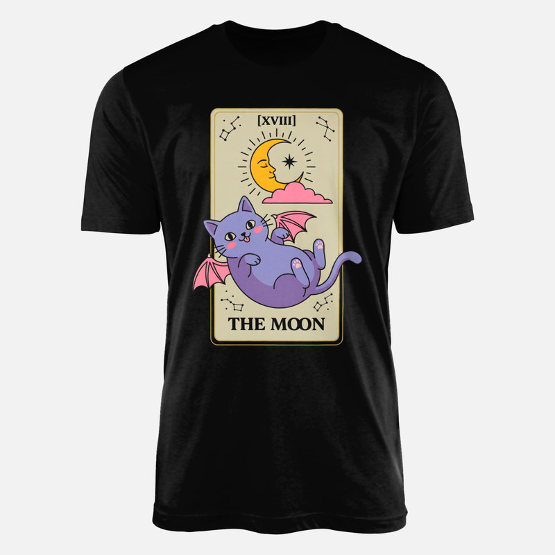 T-shirts: The Moon Tarot Bat Cat