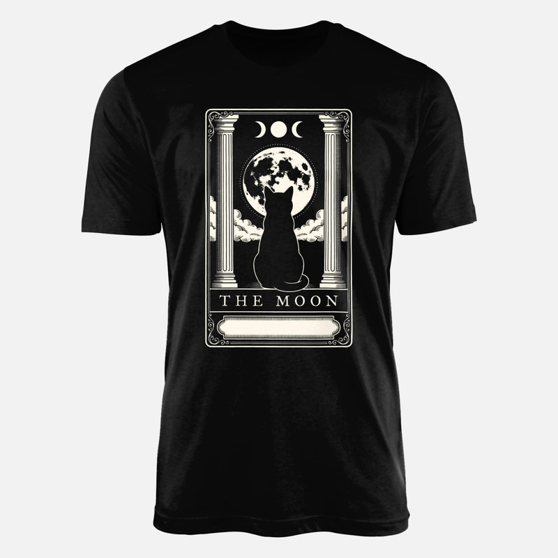 T-shirts: The Moon Tarot Black Cat