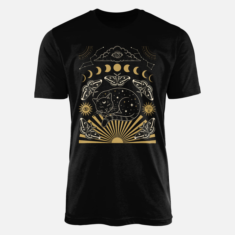 T-shirts: Cosmic Cat &amp; Luna Moths