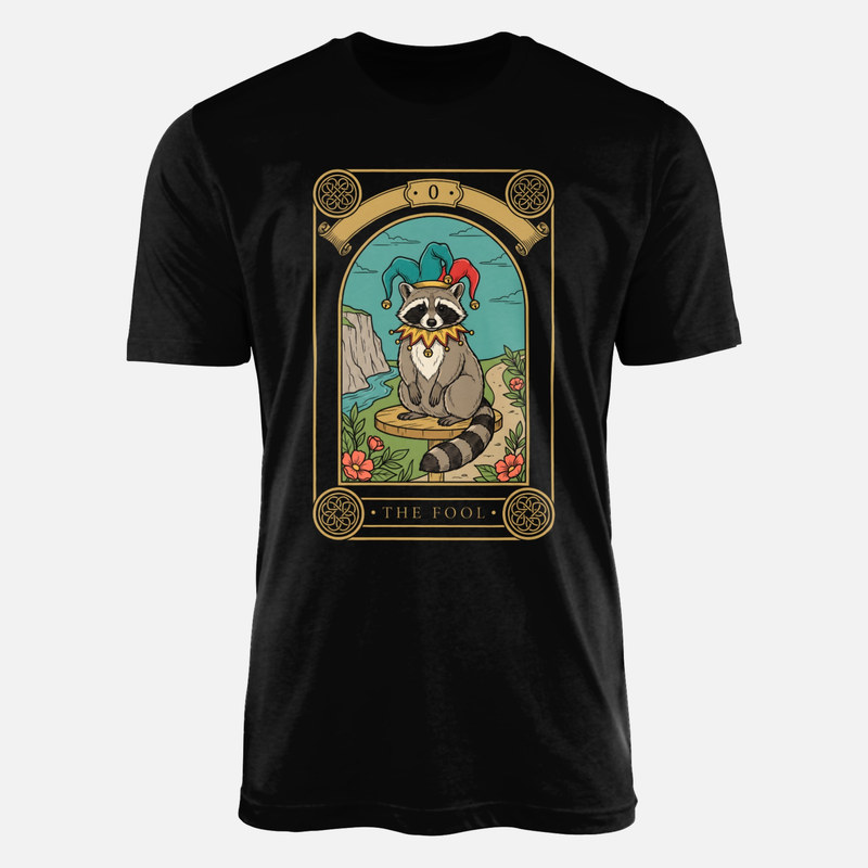 T-shirts: The Fool Raccoon Tarot Card