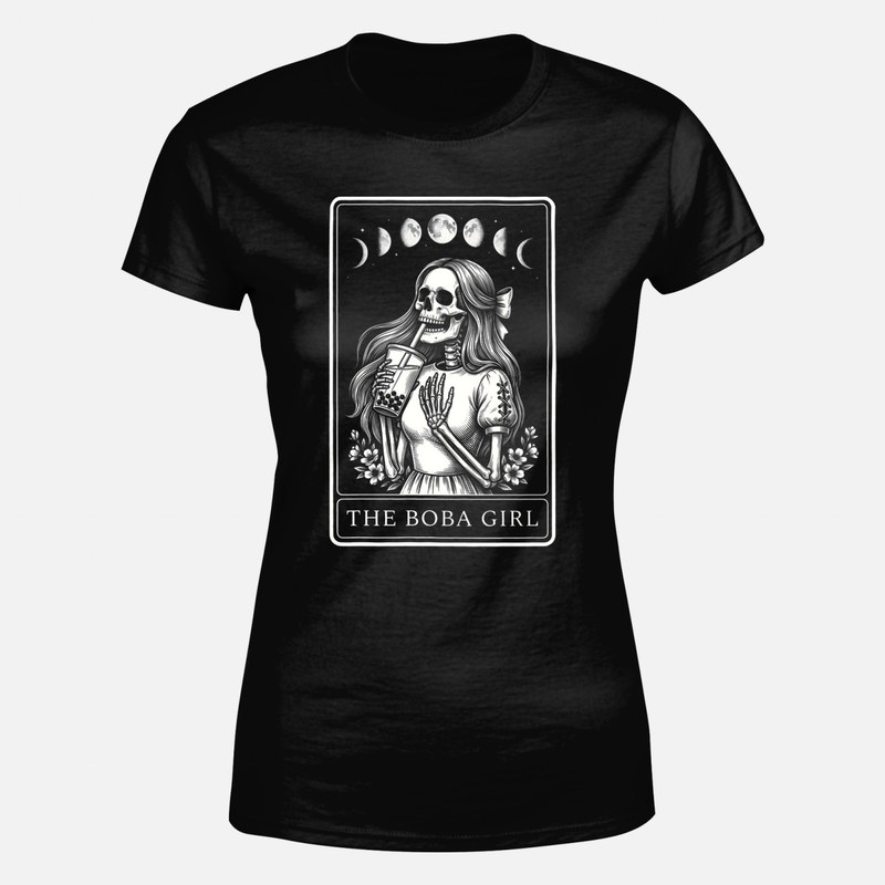 T-shirts: The Boba Girl Skeleton Tarot Card
