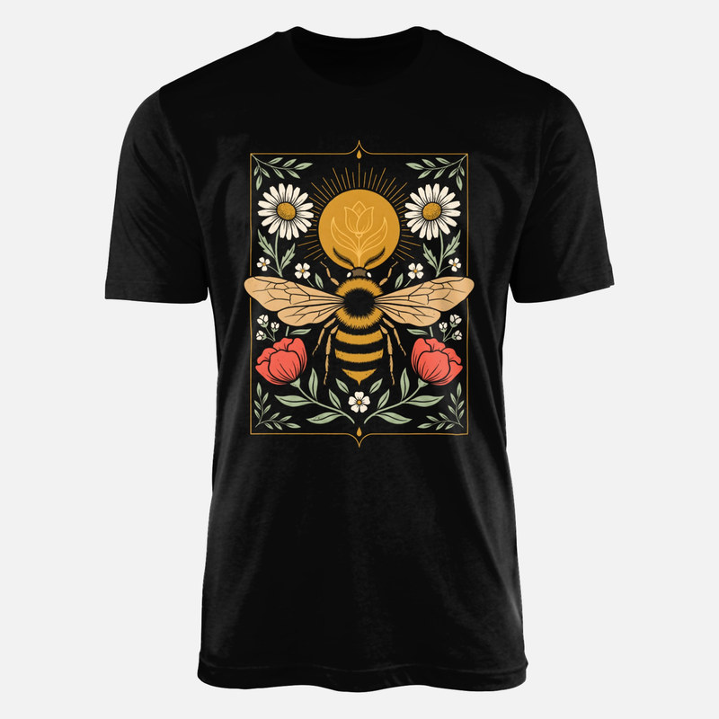 T-shirts: Mystic Botanical Sun Bee