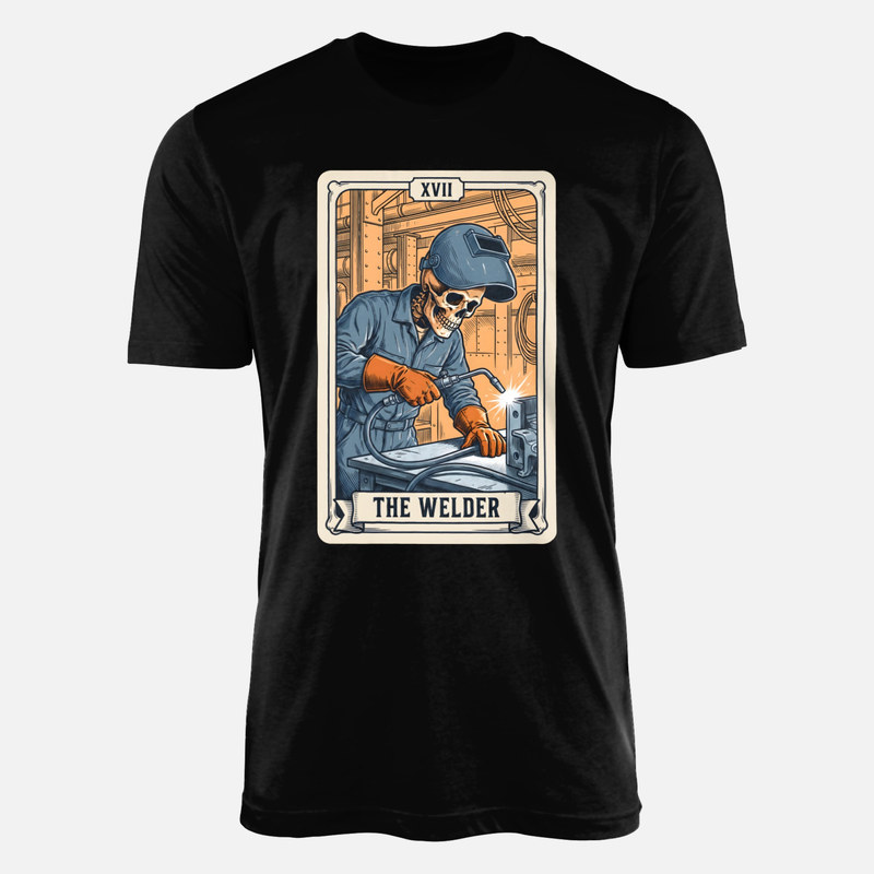 T-shirts: The Welder Tarot Card Skeleton