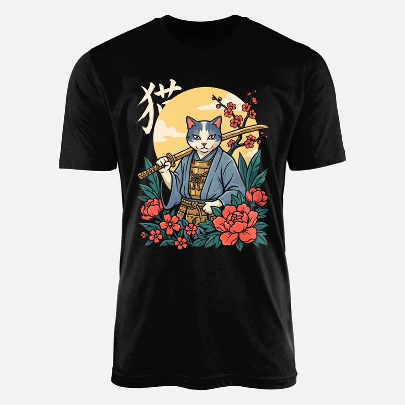 T-shirts: Japanese Samurai Cat