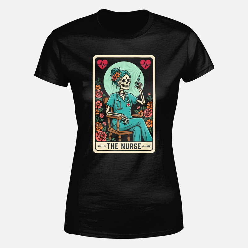 T-shirts: The Nurse Skeleton Tarot Card