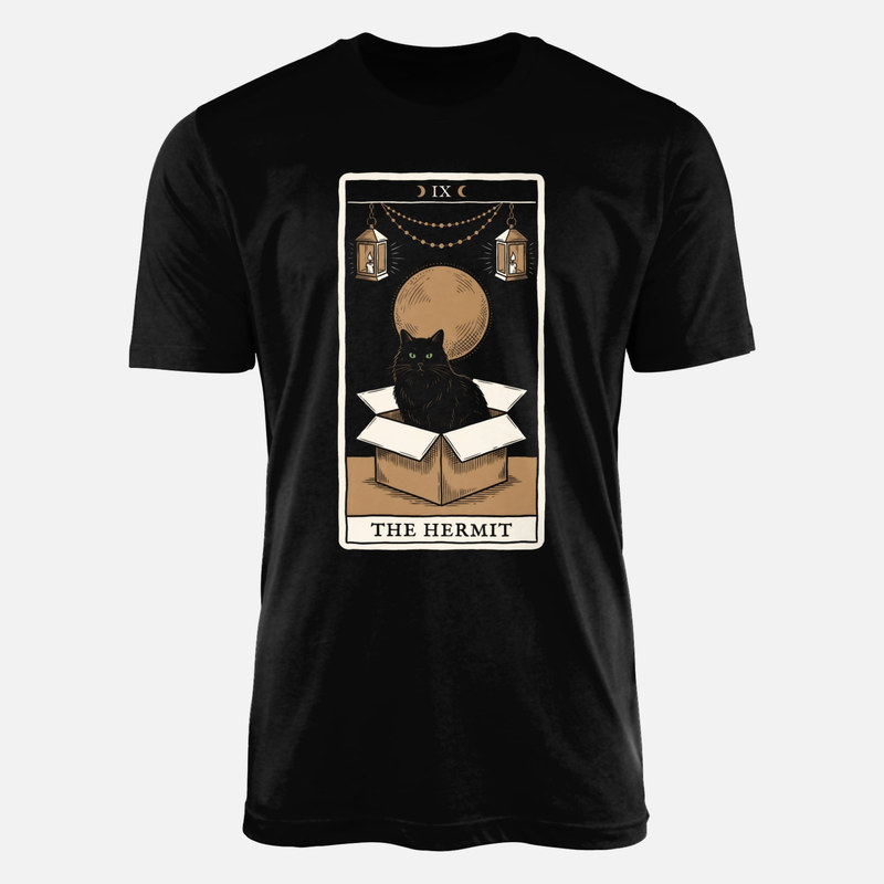 T-shirts: IX The Hermit Cat in Box Tarot