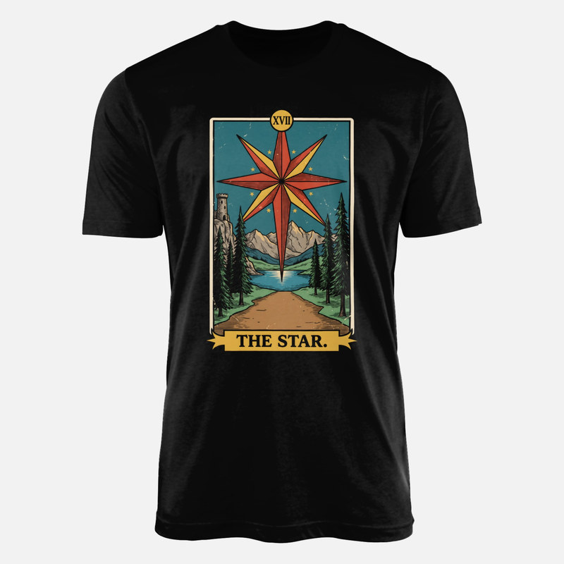 T-shirts: XVII The Star Vintage Tarot Card