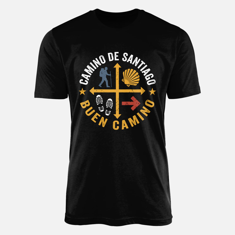 T-shirts: Camino de Santiago Pilgrim Symbols