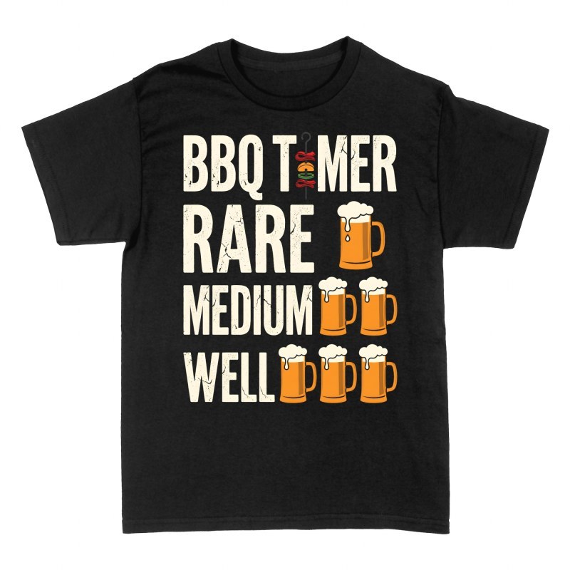 T-shirts: BBQ Timer Rare Medium Well