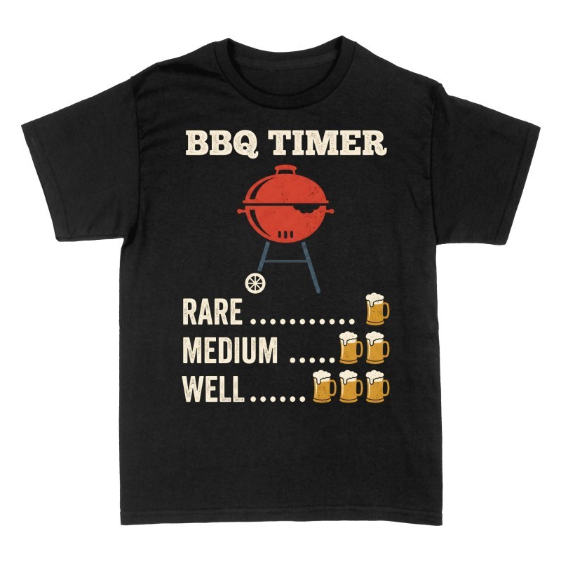 T-shirts: BBQ Timer Beer Smoker Grill