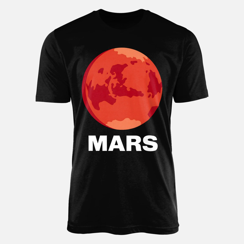 T-shirts: Mars Planet Minimalist