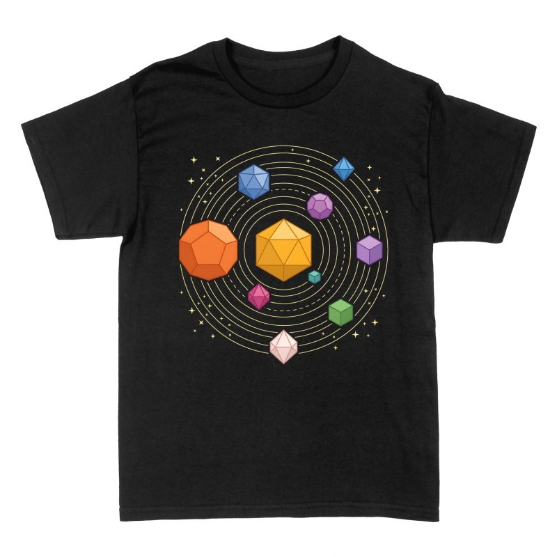 T-shirts: RPG Polyhedral Dice Solar System